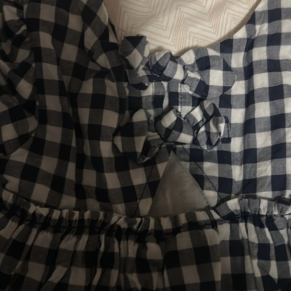 Gymboree Navy & White Gingham Dress & Bloomers - 6-12 months - Picture 4 of 6